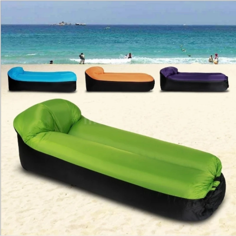 Inflatable Portable Sleeping Bag Outdoor Camping Bed Folding Lounger Sofa Camp Beach Air Mattress Picnic Chair Indoor Couch | Спорт и
