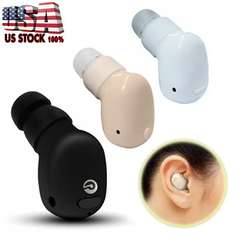 

Headset Invisible Mini In-ear HD Voice Noise Cancelling Earphone Sport Drive Earbud with Mic for iPhone Android Phones