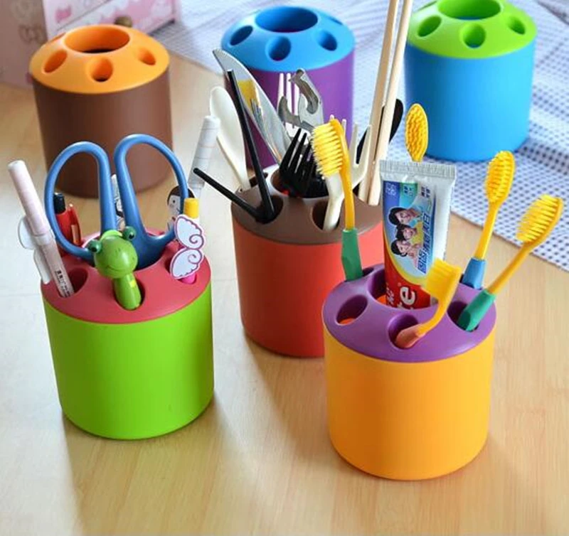 1 шт. многофункциональный пластиковый держатель для зубной щётки с 6