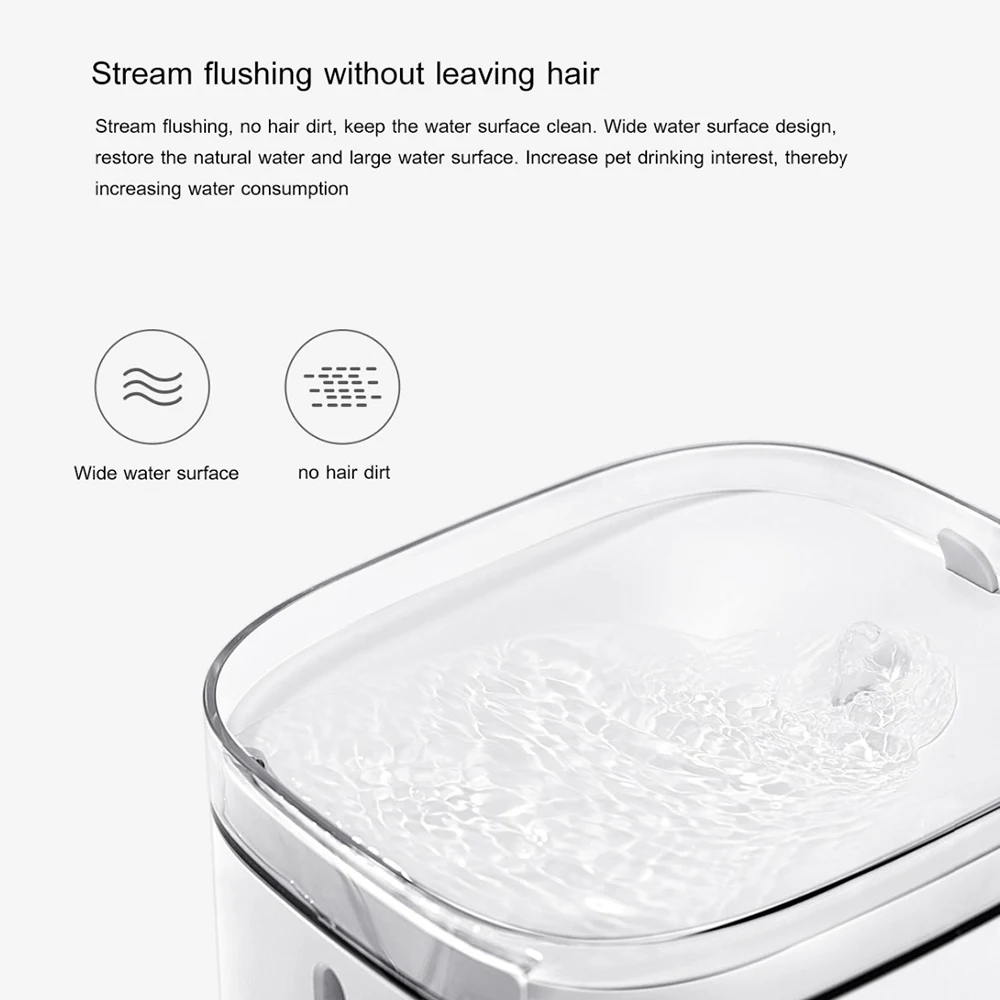 Original Xiaomi Mijia Kitten Puppy Pet Water Dispenser For Dog And Cat Clear White Color Small Us Plug | Электроника