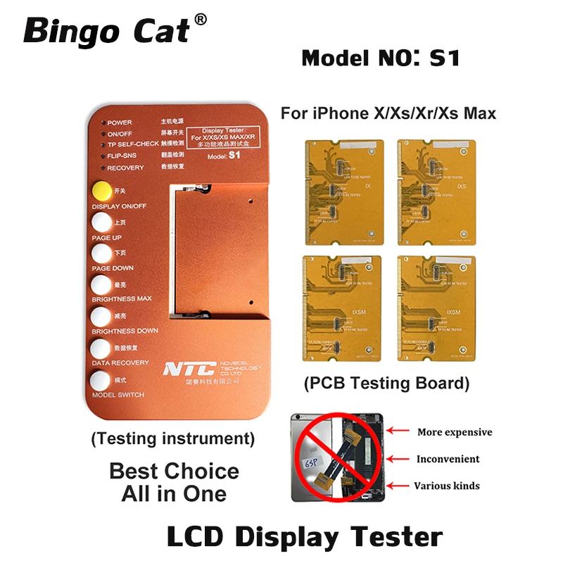 S1 3D тест er для iPhone 6S до 8P X XS MAX XR 11pro max тест er инструмент ЖК-дисплей сенсорный экран+ Печатная плата для тестирования материнской платы