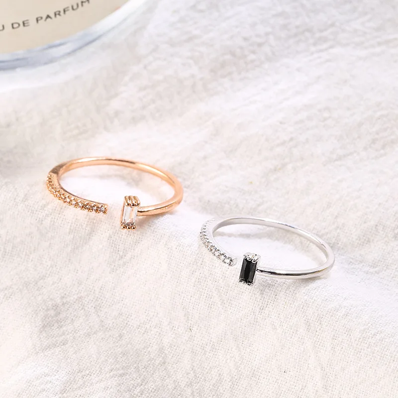 Женское регулируемое кольцо в форме буквы т из серебра 925 пробы|Обручальные