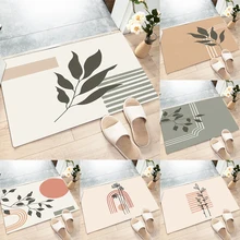 Vintage Flower Leaves Striped Home Kitchen Rug Carpet Living Room Bed Room Bathroom Front Door Anti-Slip Protective Floor Mat Vintage Flower Leaves Striped Home Kitchen Rug Carpet Living Room Bed Room Bathroom Front Door Anti-Slip Protective Floor Mat