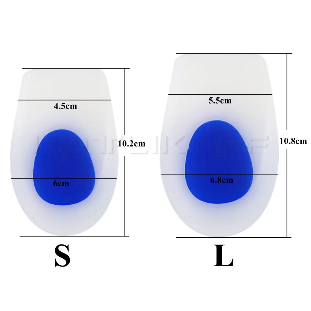 Unisex Plantar Fasciitis Insoles Medical Silicone Gel Insert Soft Elastic Heel Cup Shoes Pads Relief Spur Foot Pain Cushion | Обувь