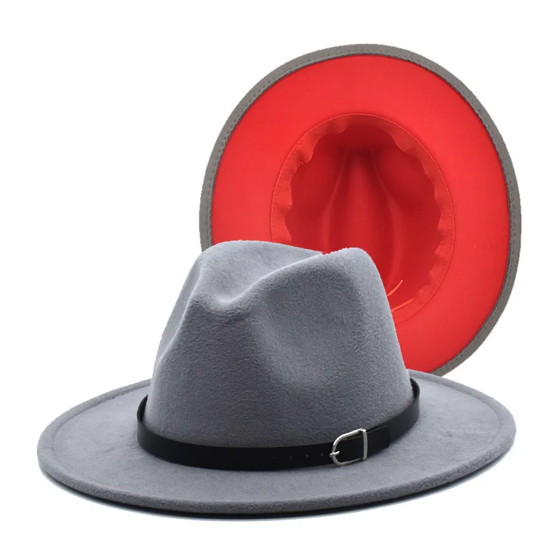 

Шляпа Женская фетровая двухцветная с широкими полями, винтажная шапка из шерсти, для церкви, свадьбы, вечевечерние НКИ, Зимняя