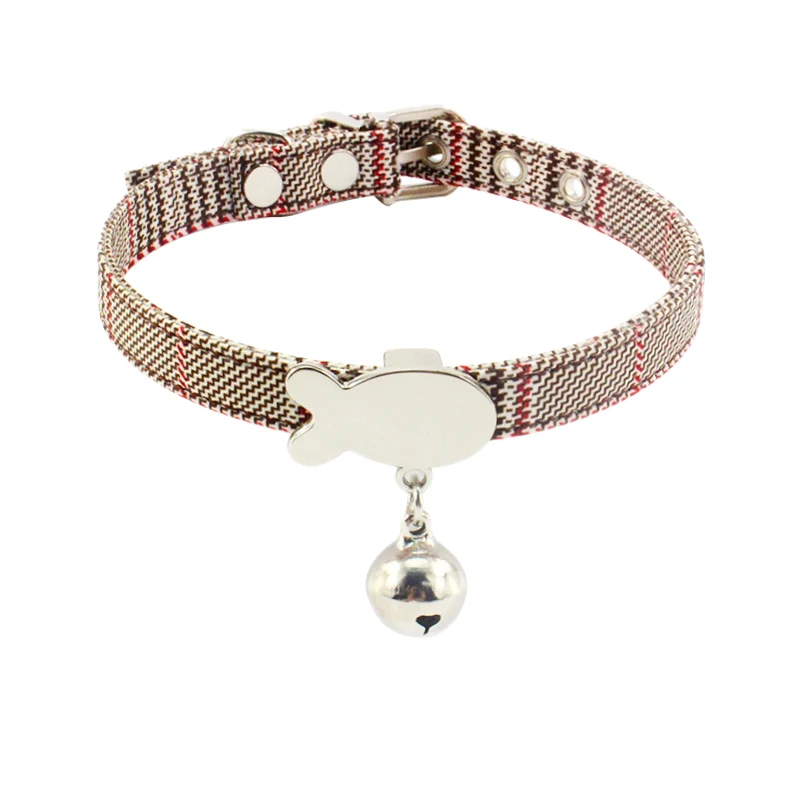 Персонализированный ошейник с идентификацией и колокольчиком