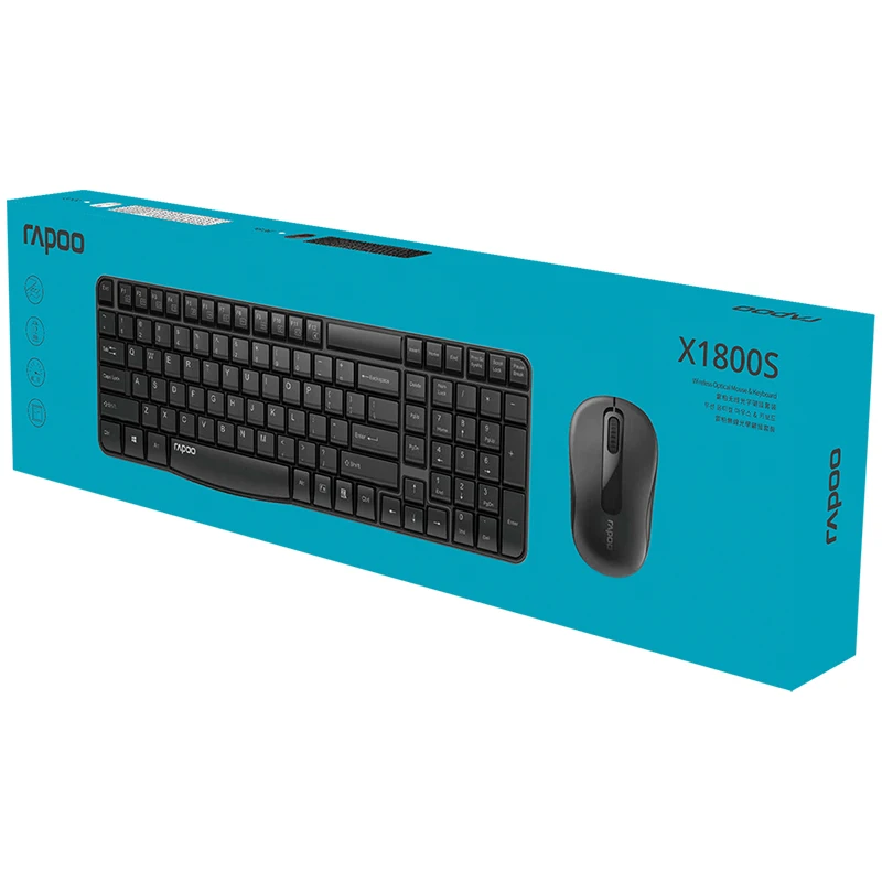 Беспроводная оптическая мышь и клавиатура Rapoo X1800S USB 2 4 ГГц 1000 DPI - купить по