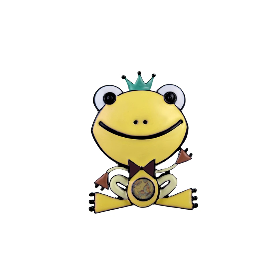 

2021 New Brooch Designer Pin Jewelry Woman Accessories Cute Animal Frog Enamel Pins and Brooches Cartoon for Women Girls Dresses
