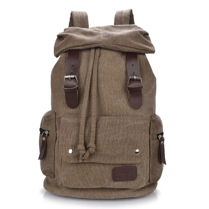 Новинка 2021 вместительный рюкзак мужской винтажная Холщовая Сумка на плечо