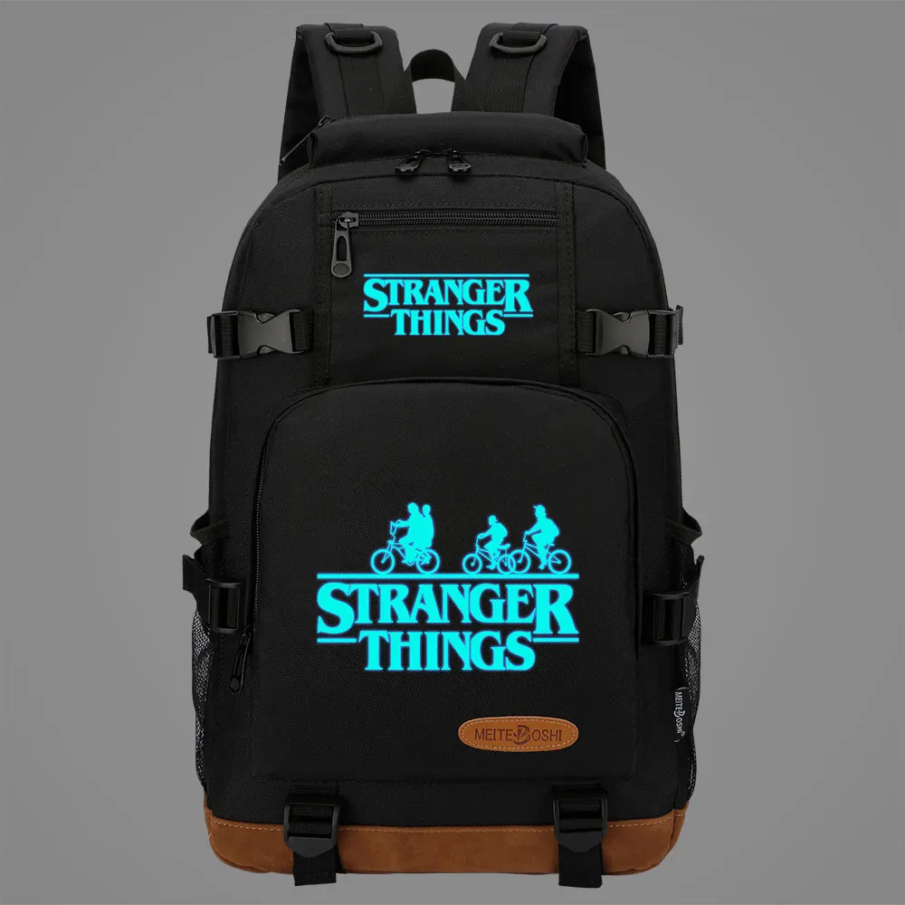 

Luminous Stanger Things Boys Girls Kids School Book Bags Women Bagpack Teenagers Multifunction Canvas Men Laptop Travel Backpack