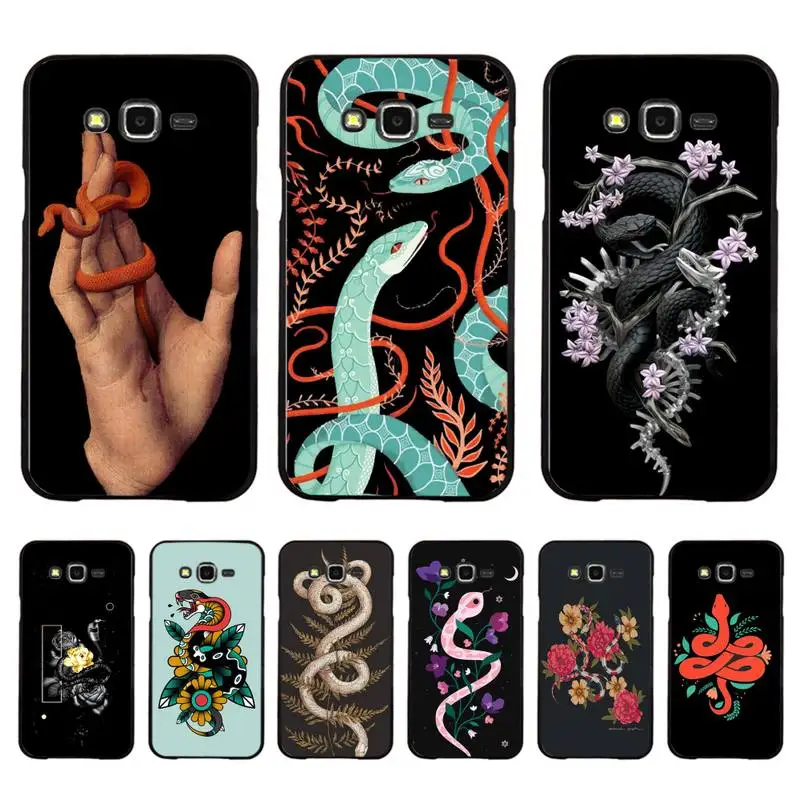 

Hand Snake Flower Snake Painting Phone Case For Samsung Galaxy J4plus J6 J5 J72016 J7prime cover for J7Core J6plus Back Coque