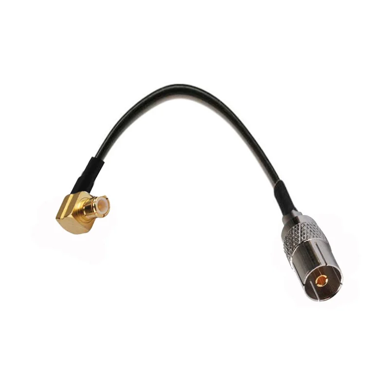 Кабель-удлинитель IEC DVB-T TV PAL переходник с гнездовой резьбой на штырь MCX RA RG174 RF 50 ом