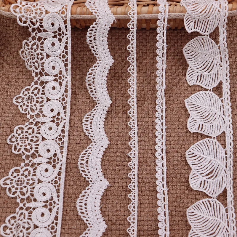 

1YD Vintage Polyester Crochet Lace Trim Trimming Wedding Bridal Ribbon Sewing Decoration Crafts DIY FL06