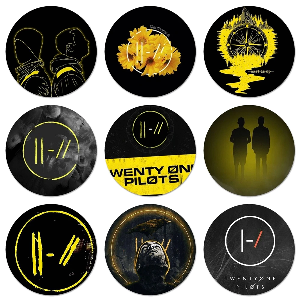 58mm Twenty One Pilots 21 Pilots Icons Pins Badge Decoration Brooches Metal Badges For Clothes Backpack Decoration