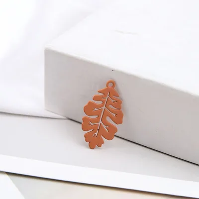 10pcs/lot 19*33mm Painting Leaves Charms Simple Earrings Findings | Украшения и аксессуары