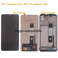 6 53 original m3 for xiaomi poco m3 m2010j19cg lcd display touch screen panel digitizer for pocophone m3 screen with frame