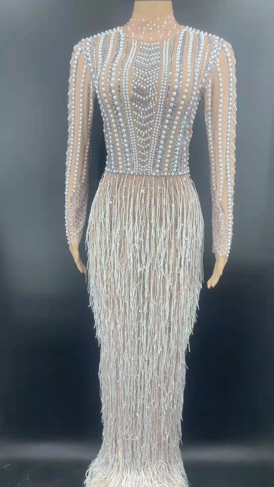 

FALL NEW MESH GEM GEM chain dress dress party costume party exclusive sexy fashion