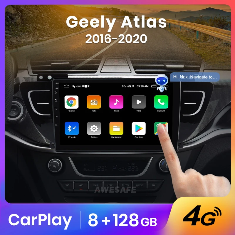 Автомагнитола AWESAFE PX9 для Geely NL-3 2016-2020 мультимедийный видеоплеер с GPS 2din Android 10 0 2 ГБ