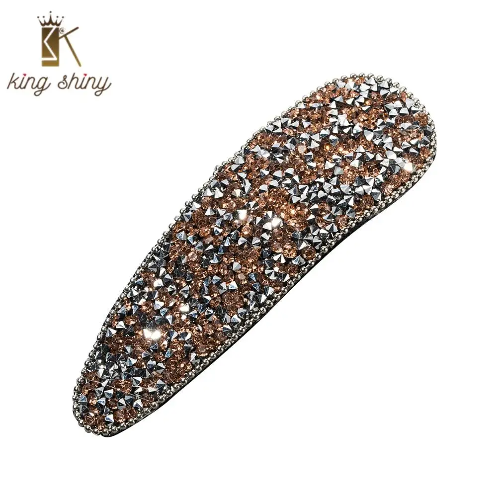 

Geometric Color Rhinestone Bling Hair Clip for Woman Luxury Super Shiny Crystal Girl BB Clip Barrettes Wedding Hair Accessories