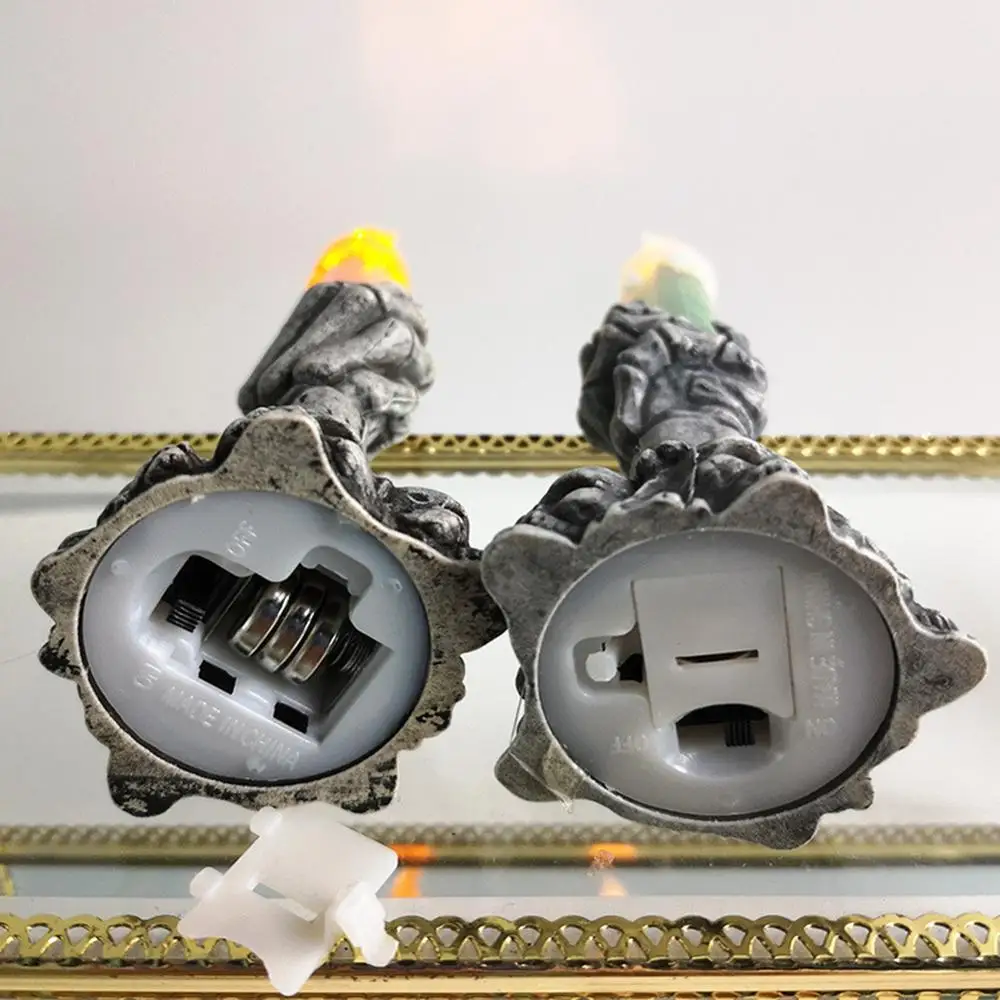 2019 Хэллоуин Светодиодный светильник в форме свечи призрак ручная электронная