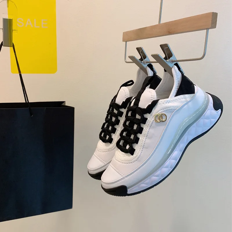 

Женские кроссовки Koovan, новинка весны и лета 2021, спортивная обувь для увеличения роста, белые туфли, лоферы на толстой подошве для девочек