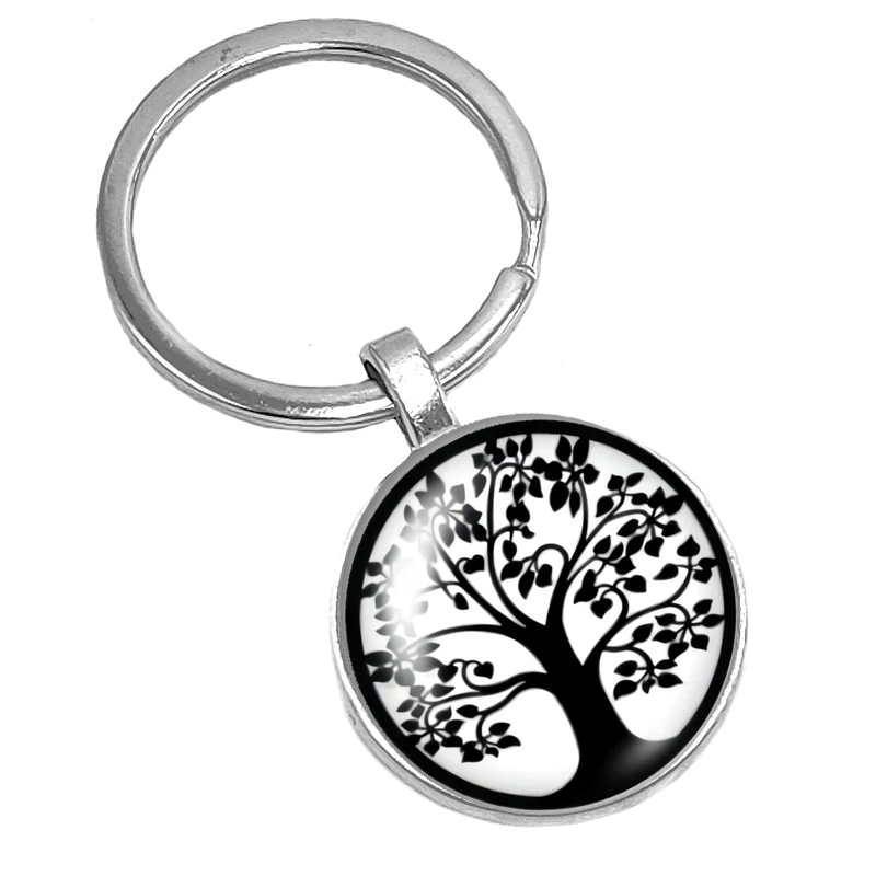 2019 New Retro Style Tree of Life Series Pattern Glass Cabochon Keychain Fashion Jewelry Gift | Украшения и аксессуары