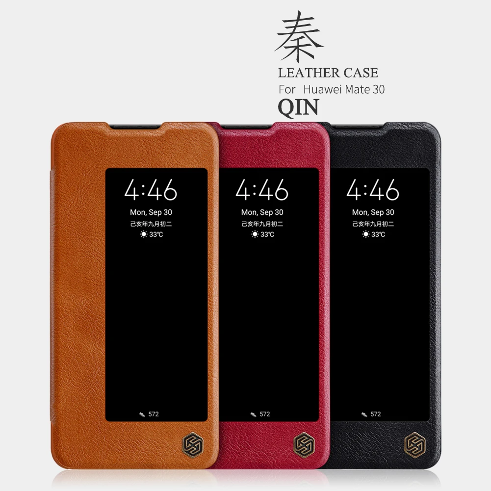

for Huawei Mate 30 Pro Flip Case NILLKIN Qin Series Luxury PU Leather Plastic Back Cover Case for Huawei Mate 30 Mate30