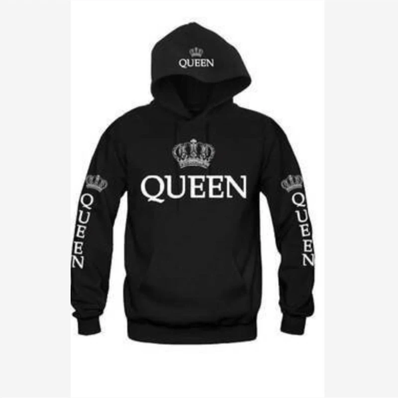 Толстовки с капюшоном King Queen для мужчин и женщин свитшот принтом худи пар