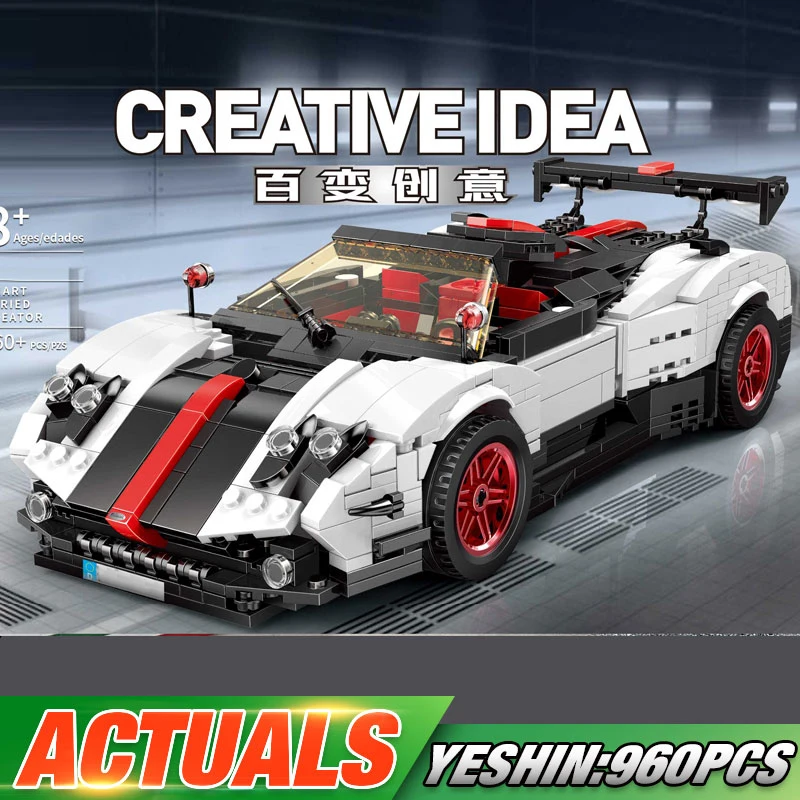 Yeshin 23002 MOC Technic игрушечные машинки 22208 Pagani Zonda Cinque, набор машин для детей, рождественские игрушки, подарок для сборки, строительные блоки, кирпичи
