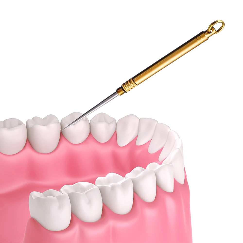 Титановая зубочистка для повседневного использования на открытом воздухе