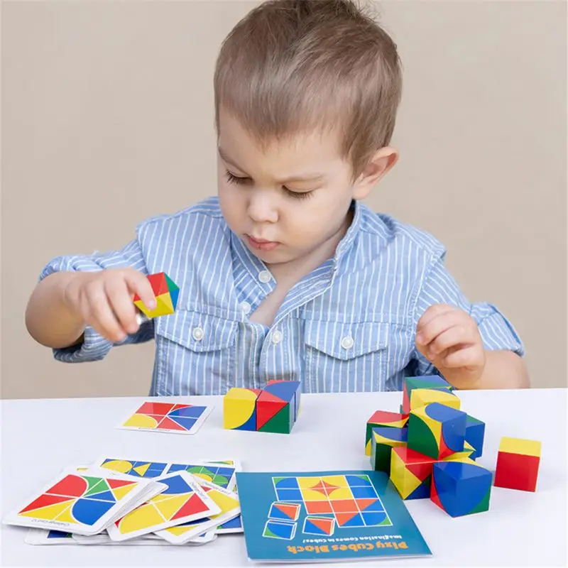 

Spatial Logical Thinking Building Blocks Wooden Block Educational For Kids T5EC
