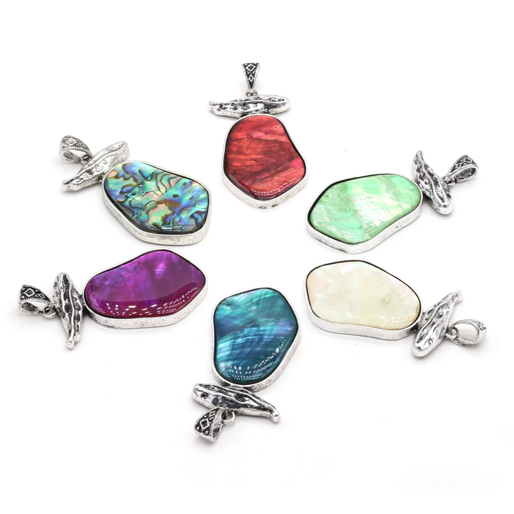 

2022 Natural Alloy Shell Pendant Ladies Fashion Quality Jewelry DIY Making Necklace Accessories Exquisite Gifts Size 30x55mm