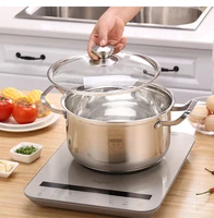 stainless steel household thickening double bottom small hot pot gas stove induction cooker general pot soup pots for cooking