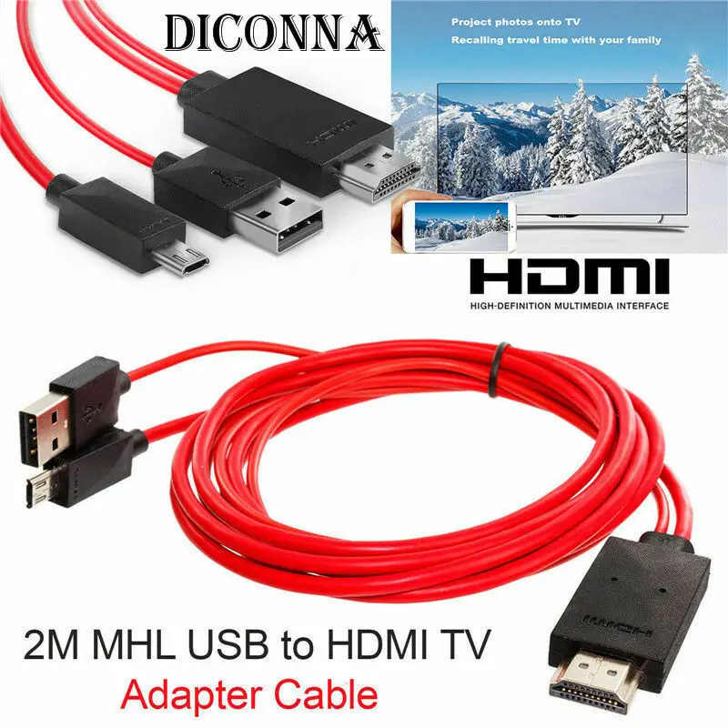 MHL 11 Pin Micro USB к HDMI кабелю HD 1080P адаптер для телефонов Android|Компьютерные кабели и