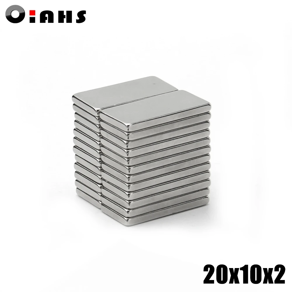 Сверхмощный редкоземельный блок неодимовый магнит NdFeB N35 F20 * 10*2 мм 100 шт. f20x10x2 мм|n35