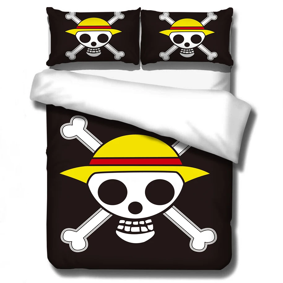 

Nautical Anime Baby Bedding Set Home Comforter Luffy 4th Elasticman Duvet Cover Set Kids Boys Girls Gift Bed Cover