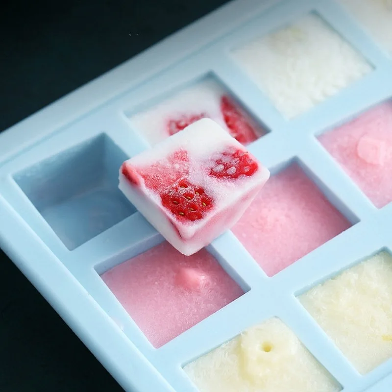 

Silicone IceTray Mold Chocolate Mold Cake Pastry Cookies Jelly Candy Mold Non-stick Ice Mold with Lid Maker Baking Accessories