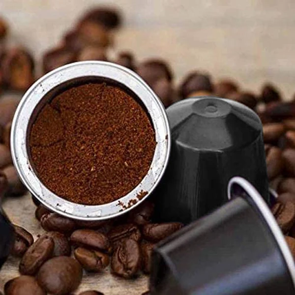 

200Sets Refillable Coffee Capsules Cup Disposable Coffee Capsules Packaging Cafe Supplies for Nespresso Black