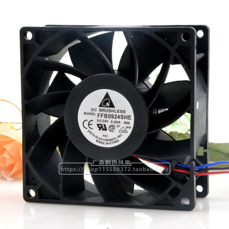 

New original FFB0924SHE DC24V 0.60A 9038 9CM inverter cooling fan