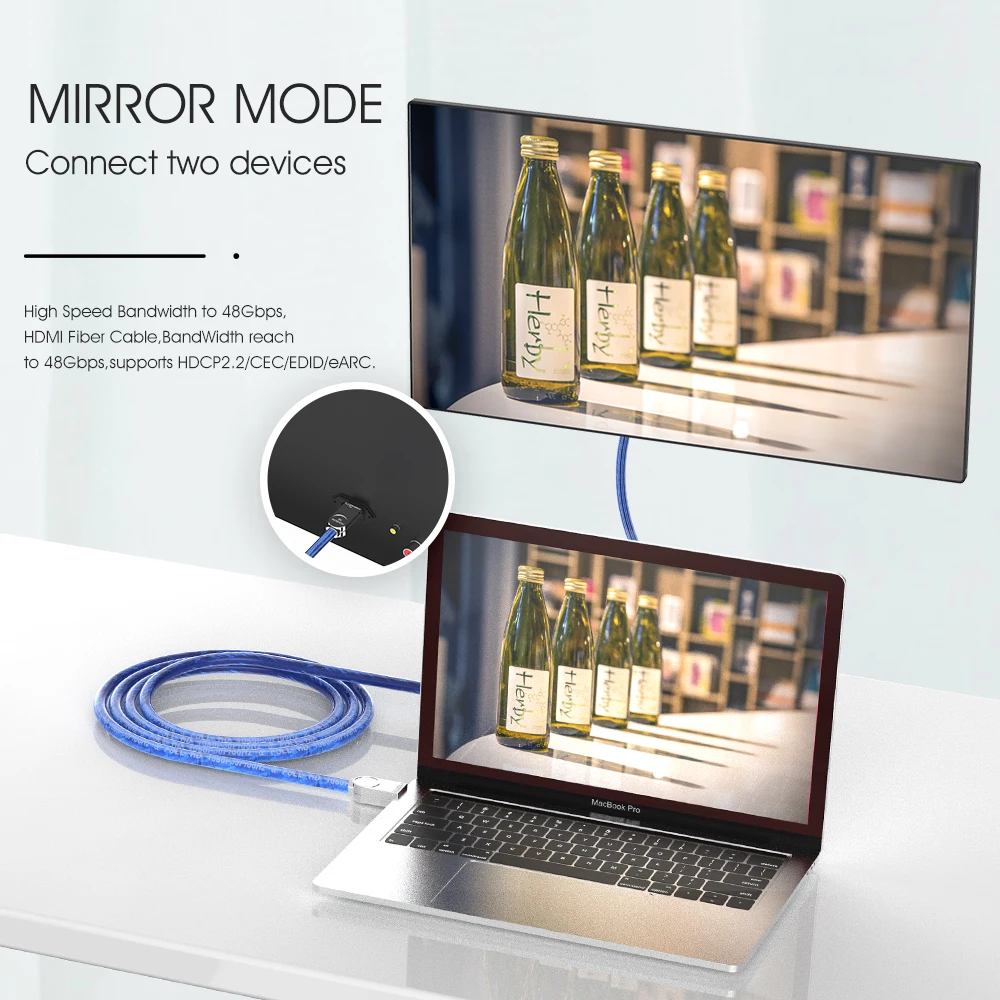 MOSHOU 8K HDMI-compatible 2.1 Cables 48Gbps ARC HDR Video Cord High Definition Multimedia Interface for ROKU LG TV Sony | Электроника