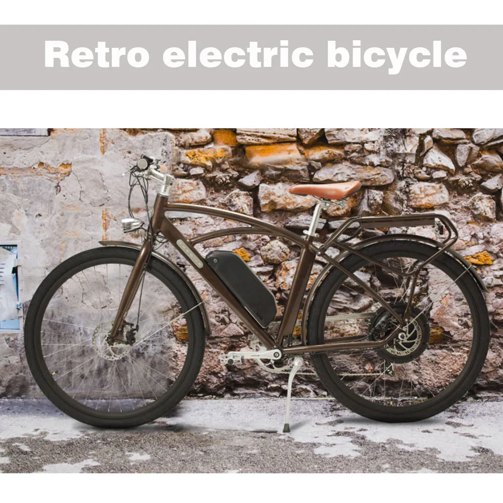Bestellen Vintage 28 Zoll E Fahrrad Cruiser Elektrische Bike 400W Retro Fett 48V 13Ah Li-Ion Batterie Extended Range 7-geschwindigkeit Ebike Für Erwachsene