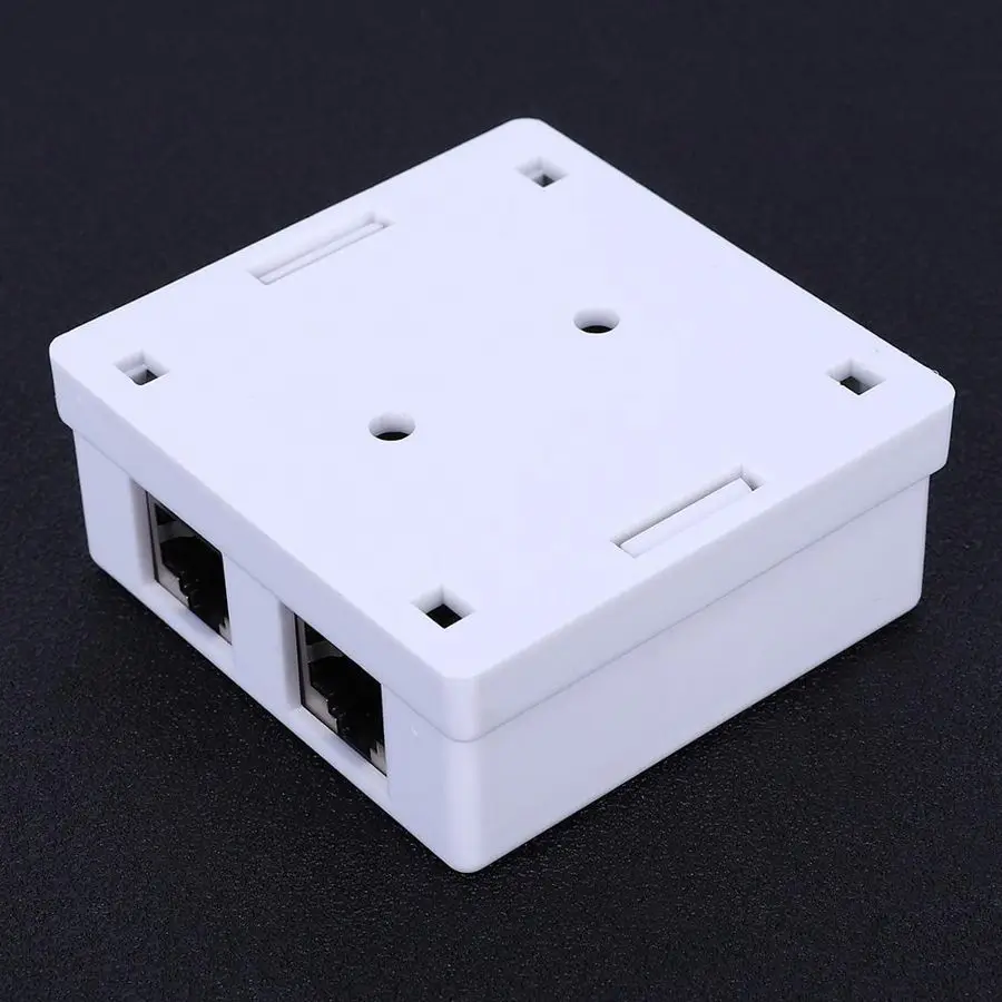 Соединительная коробка RJ45 8P8C сетевой разъем 2 порта гнездовой настольный