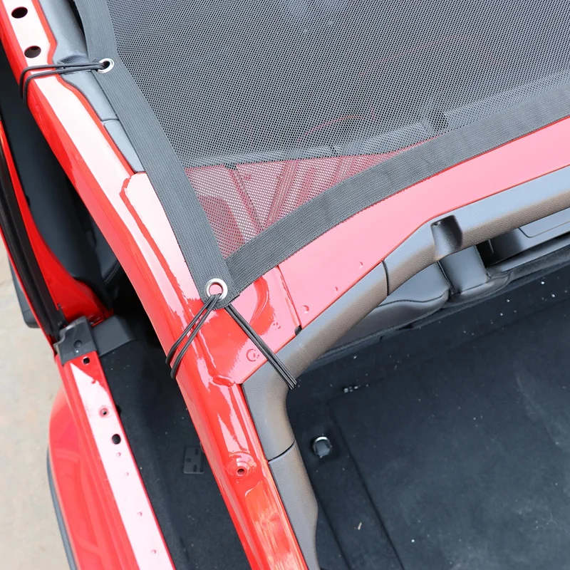 

Top Sunshade for Jeep Wrangler JL 2018+ Front Door SunShade Roof Mesh UV Proof Protection Net Accessories Wrangler Jl
