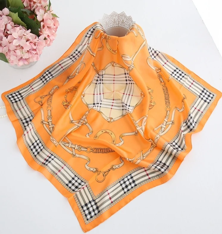

Women's 100% Pure Silk 8mm Printed Big Square Scarf Wrap Kerchief 88cm 34.5" WJ00309