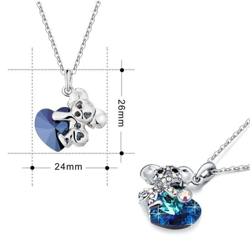 Женское Ожерелье с кулоном стразы цвета розового золота ожерелья милым