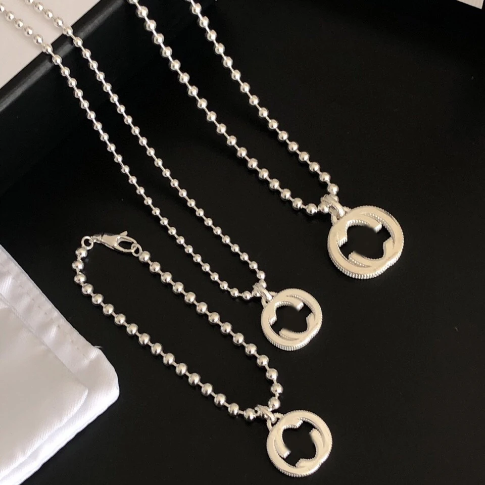 

2021 new Silver 925 jewelry G letter necklace for women classic Luxury charms Elegant Fashion Christmas Gift Dating Gift