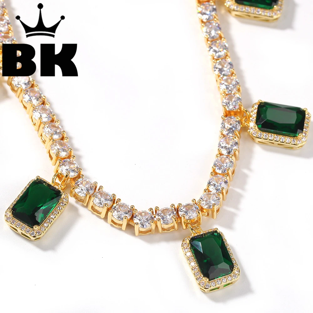BLING KING 5 мм CZ драгоценный камень теннис ожерелье Iced Out Циркон 1 ряд теннис ожерелье хип-хоп ювелирные изделия