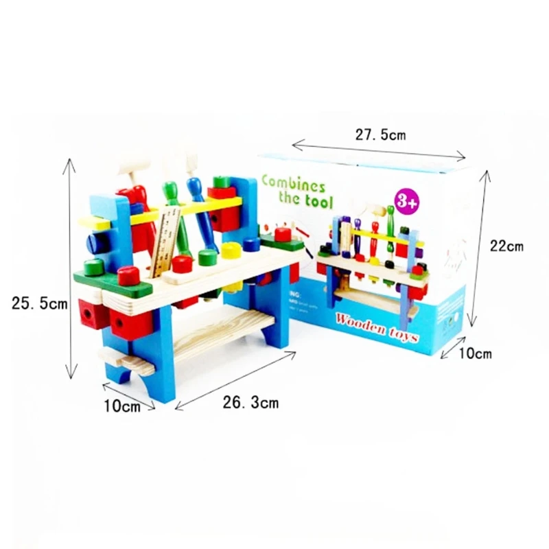 

Wooden Construction Engineering Blocks Set Puzzles STEM Toys Screw Driver Tool Kit, Educational Building Learning Set, Best