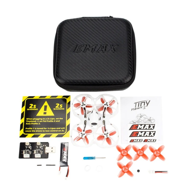 Дрон EMAX Tinyhawk II 75 мм 1-2 с Whoop FPV Racing BNF FrSky D8 Runcam Nano2 Cam 25/100/200 МВт VTX 5A Blheli S ESC | Игрушки и