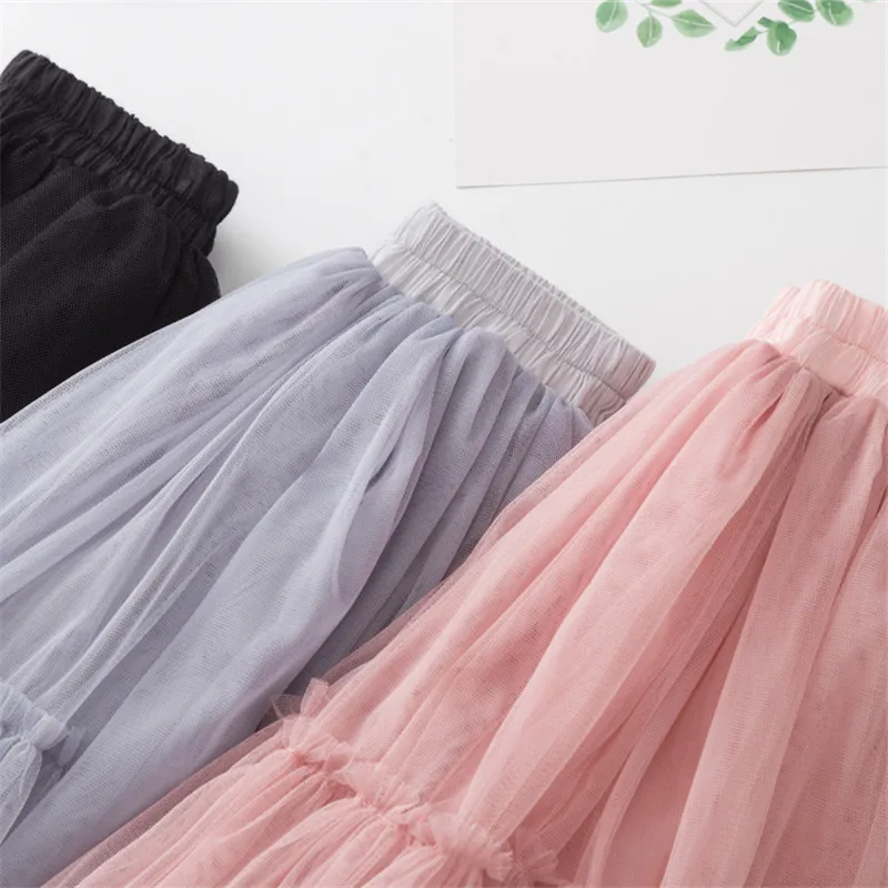 

Lawadka Spring Autumn Skirts For Girls Cotton Lace Tutu Pleated Skirt Black Pink Gray Clothing 4 6 8 10 12 Years Party Clothes